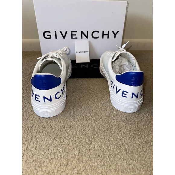 $675 Givenchy City Sport Rear Logo Print Sneakers - WHT/BLUE - 45/12 - NWB - Picture 7 of 8